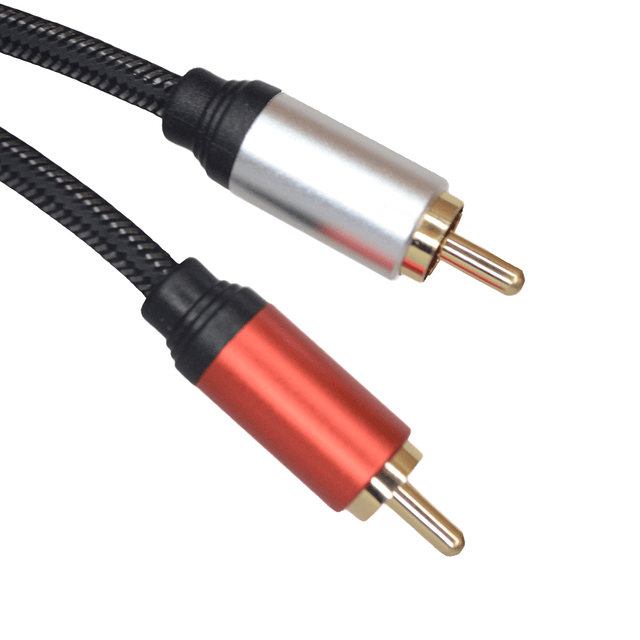Cable Adaptador Audio Sonido AUX Jack 3,5mm. M Plug RCA / 1,5 Mts.