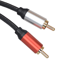 Cable Adaptador Audio Sonido AUX Jack 3,5mm. M Plug RCA / 3 Mts.