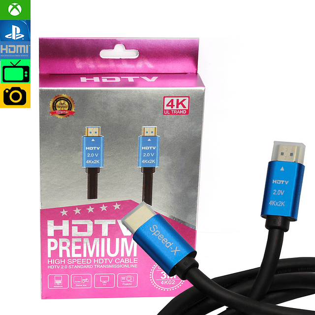 Cable HDMI 2.0 Ultra HDTV Premium Gamer 4K 3 Metros