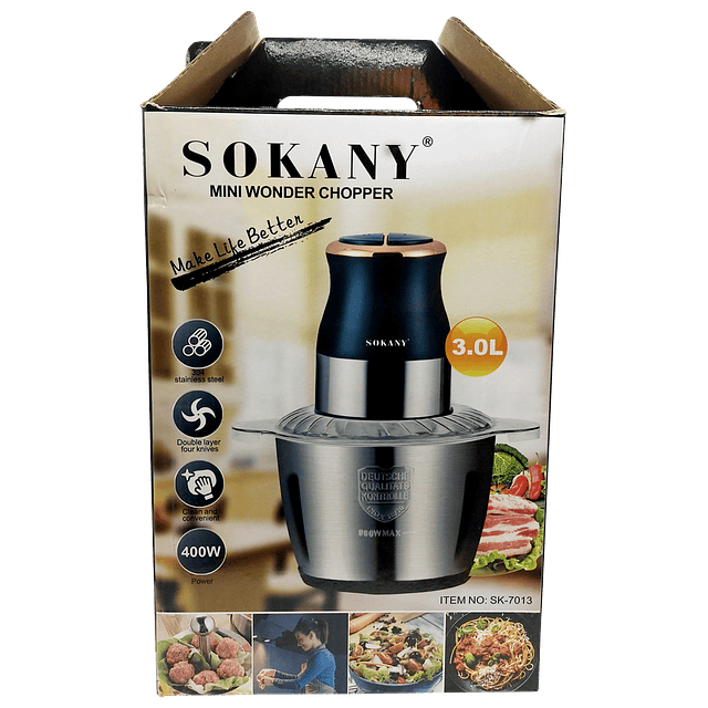 Procesador Alimentos Compacto Sokany Mini Wonder Chopper 3l