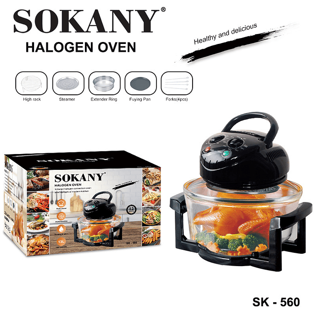 Horno Alógeno Sokany Sk-560 13 Litros