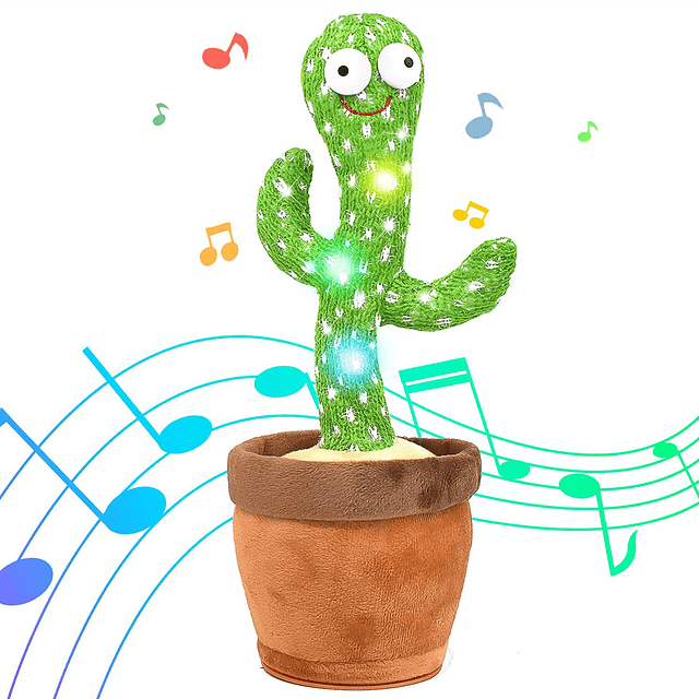 Cactus Bailarín Musical Repetidor Recargable Interactivo