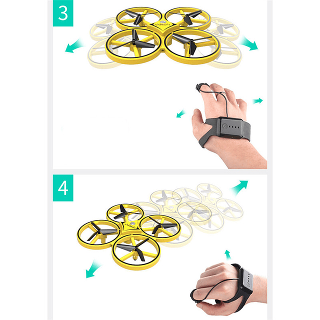 Drone Control Remoto UAV Gravity Sensor Bateria Recargable Reloj 