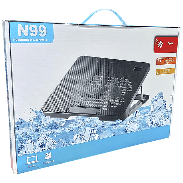 Ventilador para notebook con 2 ventiladores y 5 niveles – N99