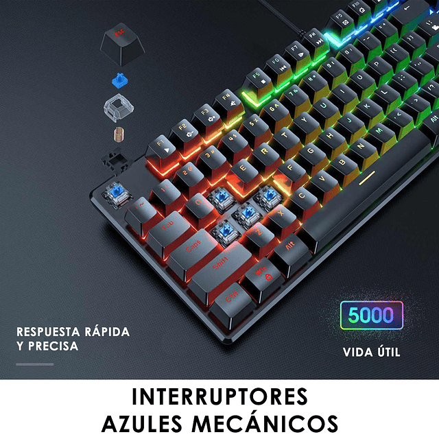 Teclado Gamer Mecánico RGB LED Retroiluminado Onikuma Modelo G27