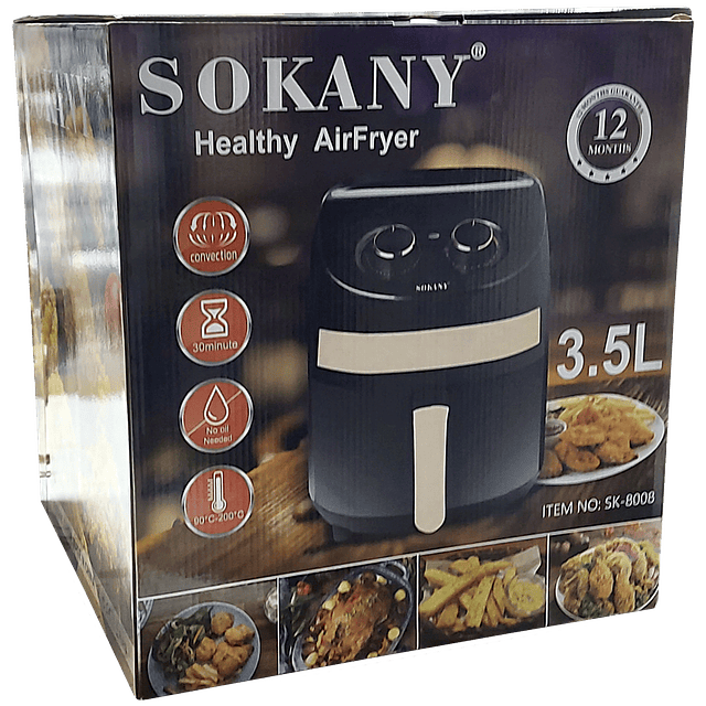 Freidora De Aire Saludable Sokany SK-8008 3.5 LITROS