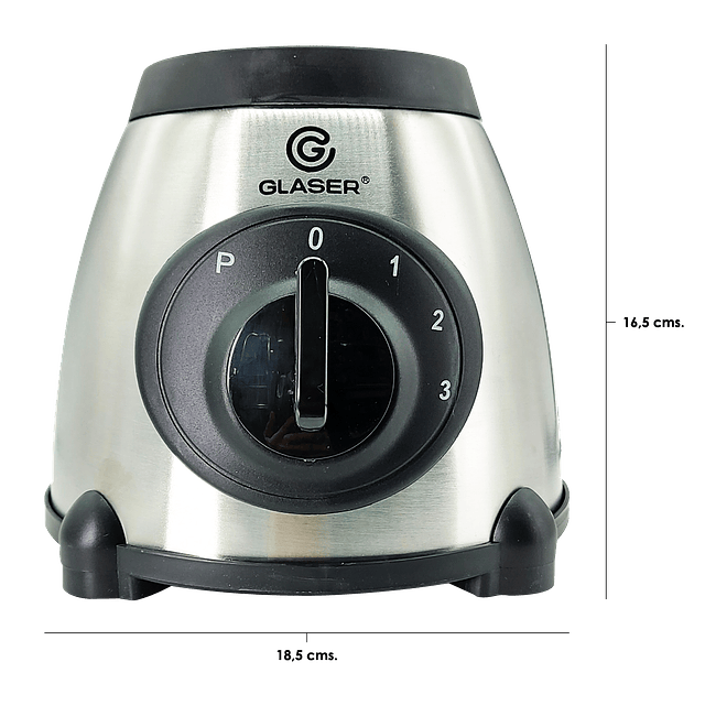 Juguera Licuadora De 850W. - 3.500RPM - 1,5L Glaser Modelo 242