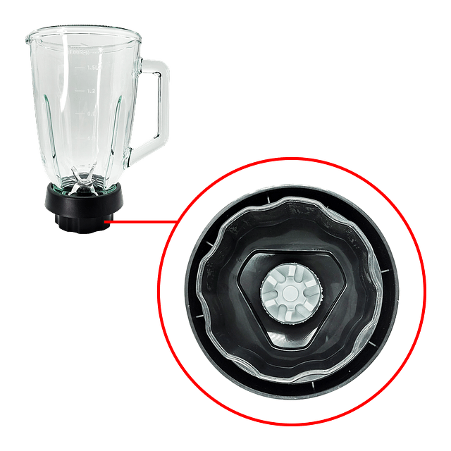 Juguera Licuadora De 850W. - 3.500RPM - 1,5L Glaser Modelo 242