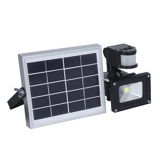 Foco Led con Energía Solar Detección de Moviemiento 10W