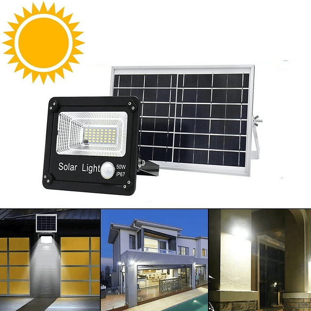 Luz led interior/exterior solar con sensor de movimiento 20 leds