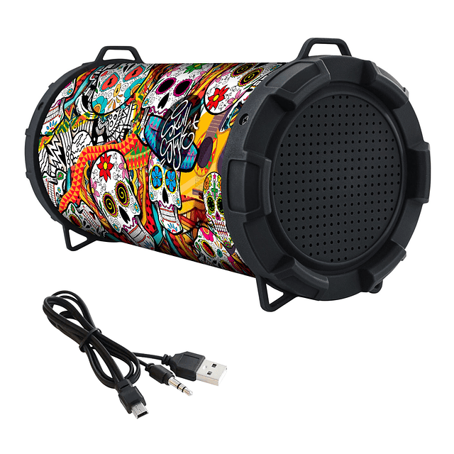 Parlante Bazooka Wireless Bluetooth MLab Modelo Skull Bass