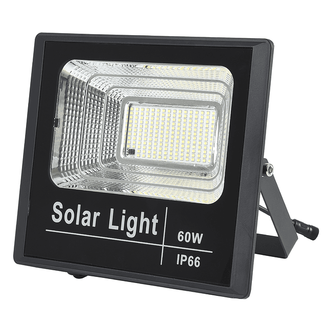 Foco Led 60w IP166 + Control Remoto + Panel Solar