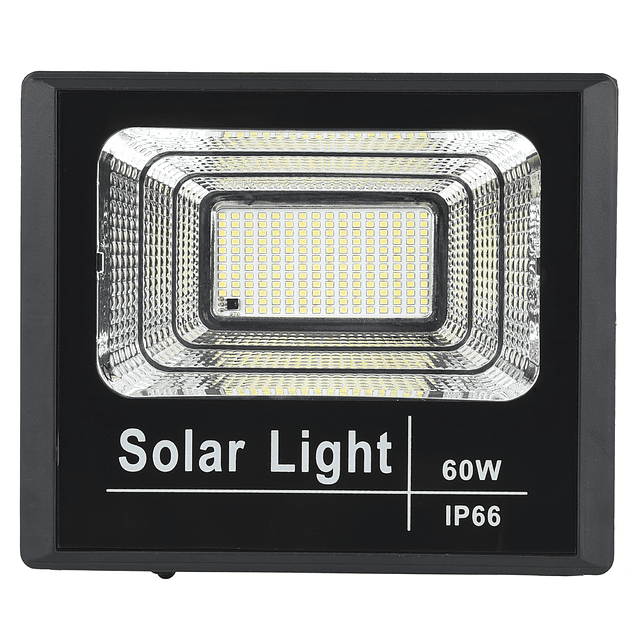 Foco Led 60w IP166 + Control Remoto + Panel Solar