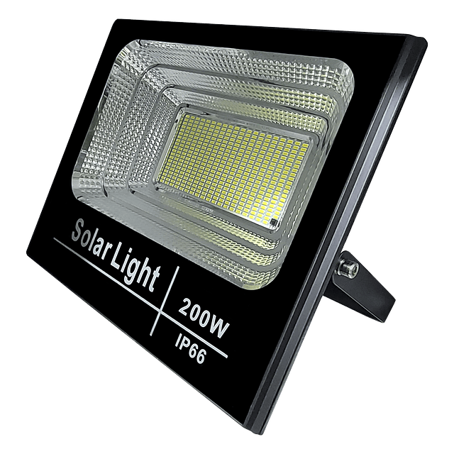 Foco LED 200W. IP66 + Control Remoto + Panel Solar
