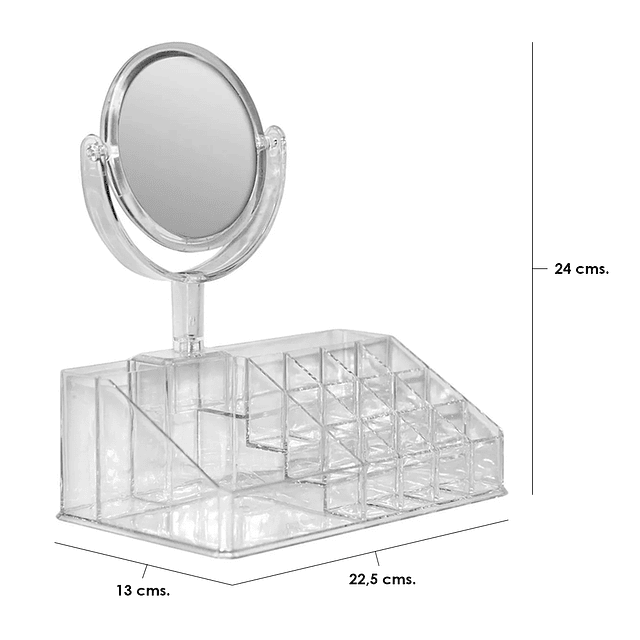 Organizador De Cosméticos Con Espejo - GTI Modelo GW-555