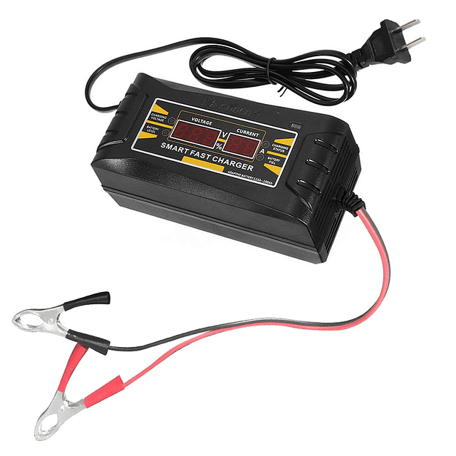 Cargador de Batería Inteligente para Auto, 12V, 10A, 6A, de Plomo ácido/GEL, pantalla LCD