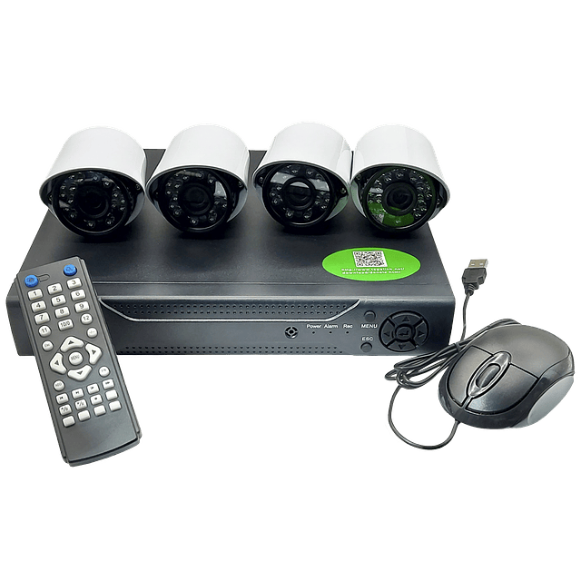 Kit Camaras Dvr Cctv 4ch Full Hd 1080p Seguridad