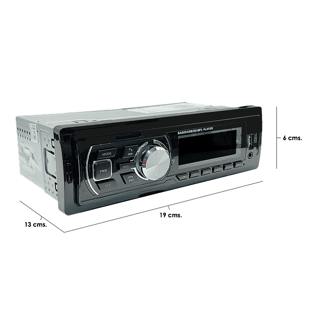 Radio Para Auto GTI Modelo 5206 USB - MP3 - Bluetooth - Radio FM/AM