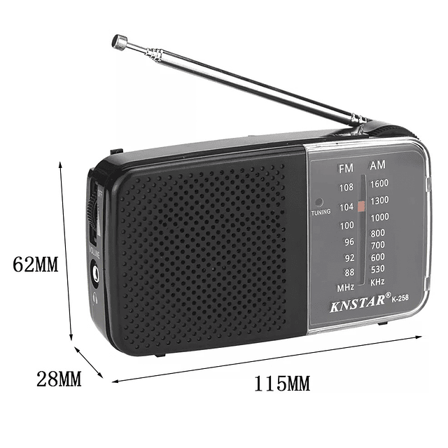 Radio portátil AM/FM CMiK ICF-7