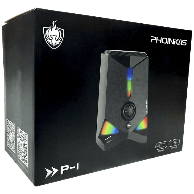 Parlantes Para PC RGB Con Luces Phoinikas Modelo P-1