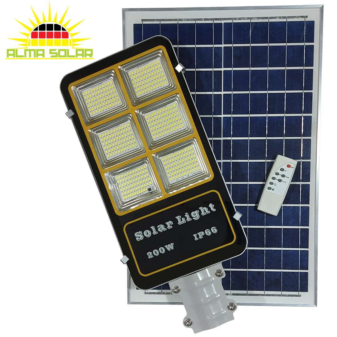 Foco Led IP166 396 Led + Panel Solar + Control Remoto 200W