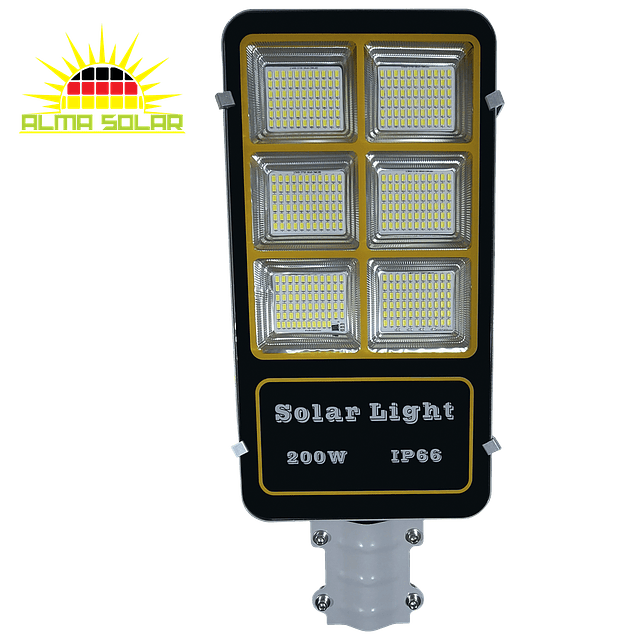 Foco Led IP166 396 Led + Panel Solar + Control Remoto 200W