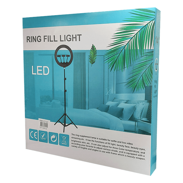 Aro De Luz LED Regulable 36 cms. Para Selfies Con Trípode De 1,8 mts.