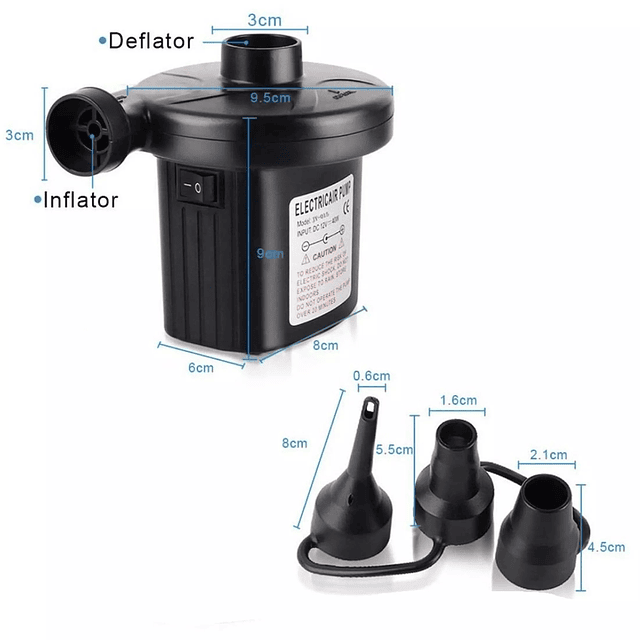 Inflador Eléctrico Para uso Doméstico Inflador/Desinflador