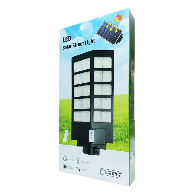 Panel-Foco Solar LED De Exterior 1.000W. - 6.500K - IP67 + Control Remoto