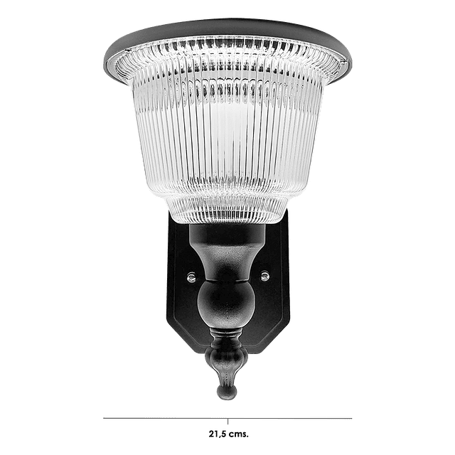 Lámpara Solar LED De Pared Con Panel Solar 4,5W. IP67 + Control Remoto / Rixme Modelo CR-BD-19-1002