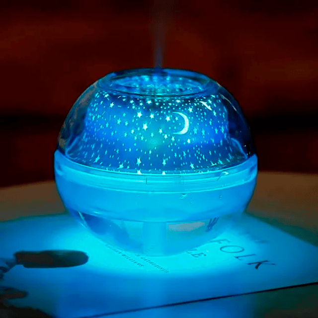 Humidificador Con Proyección De Luz Nocturna De Cristal A99