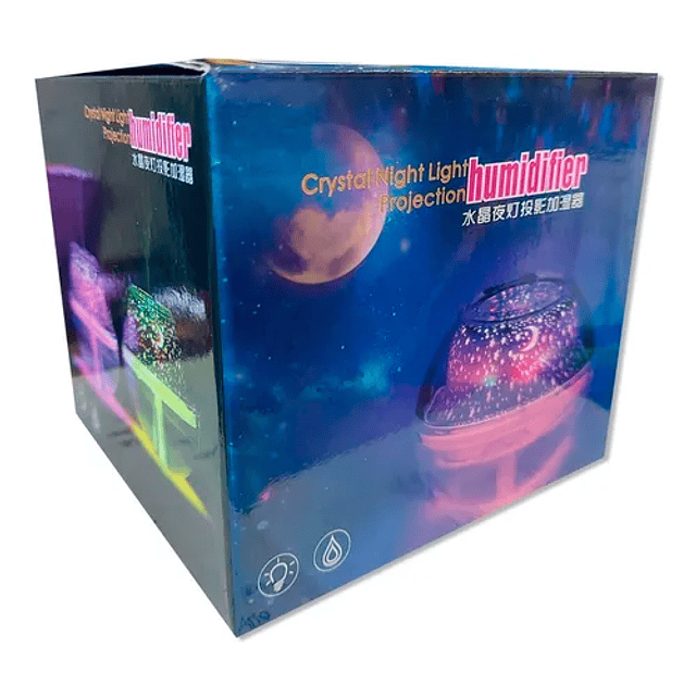 Humidificador Con Proyección De Luz Nocturna De Cristal A99