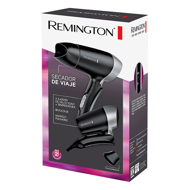 Secador De Cabello Plegable Para Viajes Remington Modelo D2400