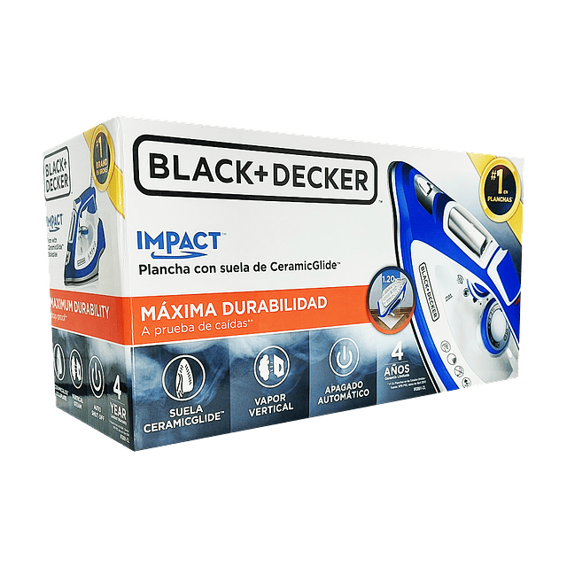 Plancha De Vapor Avanzado Impact™ de Black+Decker Modelo IR3001-CL