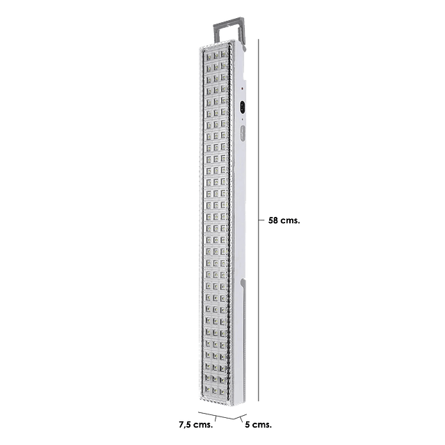 Lámpara De Emergencia Recargable Luz 90LED's 5W. TopWell Modelo YJ-8816