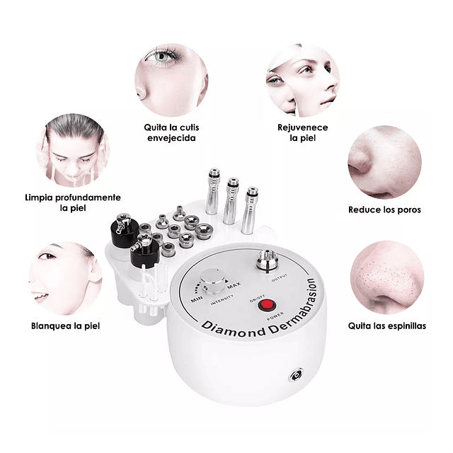 Máquina Exfoliadora Facial De Microdermoabrasión De Diamante 3 En 1 GTI Modelo RY-108