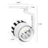 Foco-Lámpara De Riel Luz LED 30W. Para Techo Interior y/o Exterior - GTI