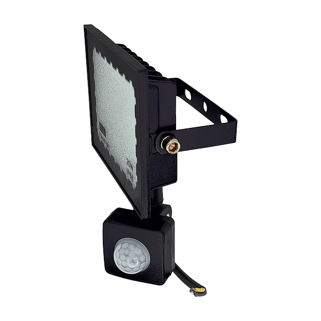 Reflector LED 20W Luz Fria Negro con Sensor de Movimiento