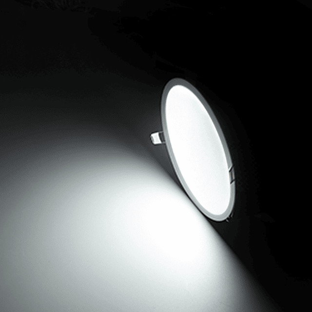 Foco Redondo Luz LED Color Blanco De 24W. 6.500K. Empotrado / HaoMai