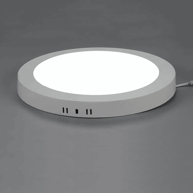 Foco Redondo Luz LED Color Blanco De 12W. 6.500K. Sobrepuesto / HaoMai
