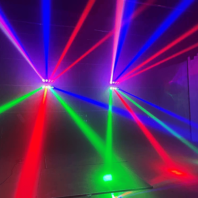 Equipo Profesional De Iluminación LED RGB 150W. IP20 Con Cabezal Móvil De Araña Para Fiestas y Eventos / GTI