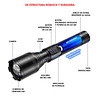 Linterna Táctica Recargable USB Con Luz LED y Batería / GTI Modelo SY-2006