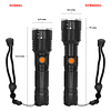 Linterna Táctica Recargable USB Con Luz LED y Batería / GTI Modelo XH-P50