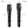 Linterna Táctica De 18.000 Lúmenes IP65 - Con Luz LED y Dos Baterías Recargables / Swat