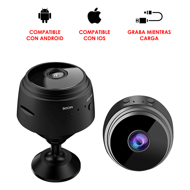 Mini Cámara De Vigilancia Con Visión Diurna y Nocturna - 1080P HD Con WiFi / GTI Modelo A9