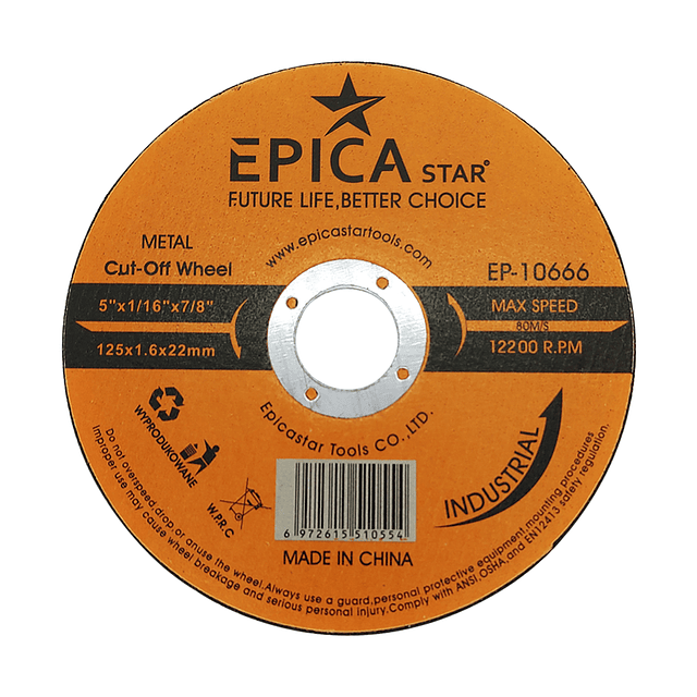 Disco De Corte De 12200 R.P.M. / Epica Modelo EP-10666
