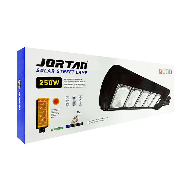 Foco Solar LED De Exterior Con Panel Solar y Sensor De Luz 280LED IP66 250W. - Jortan