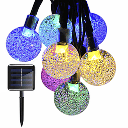 Guirnalda Solar Deco 5 Metros De Largo Con 30 Luces Bolas LED Color RGB IP44 / GTI