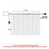 Cortina 3 Metros De Largo Con 180 Luces LED Color Blanco Cálido IP20 / MeidiMake Modelo WF1801H