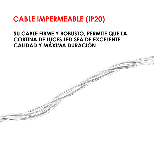 Cortina 9 Metros De Largo Con 288 Luces LED Color Blanco Frío IP20 / MeidiMake Modelo IF2881H